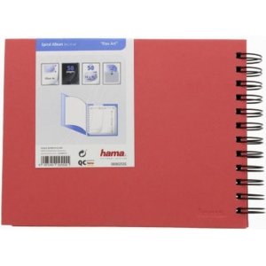 Spiral-Album Fine Art, 24 x 17 cm, 50 schwarze Seiten, Flamingo