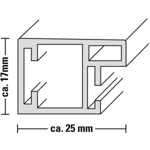 Ramă foto din plastic Valentina, argintiu, 15x20 cm