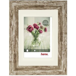 Rama foto Hama Chalet, cu efect lemn și stil Shabby, pasepartout premium