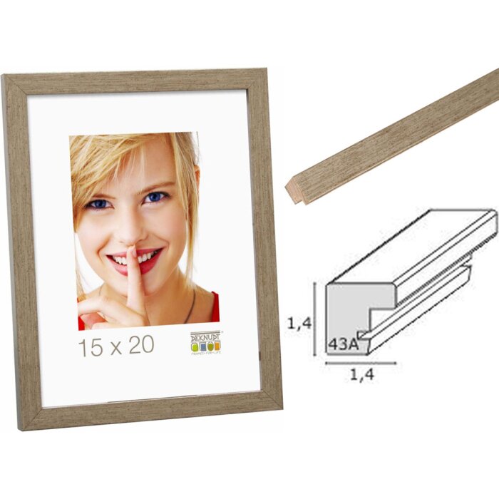 Râmă foto din lemn bronz S43AD2, finisaj bronz, 9x13 cm - 30x40 cm