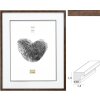 Rama foto din lemn S43AH3, maro, cu sticlă dublă, diverse dimensiuni