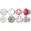 Clayre & Eef Möbelknopf rund 3 cm Keramik verschiedene Designs