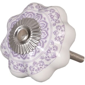 Buton decorativ floral Clayre & Eef, 4,5 cm, diverse modele