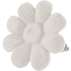Buton decorativ floral 5 cm Clayre & Eef, ceramică, stil vintage