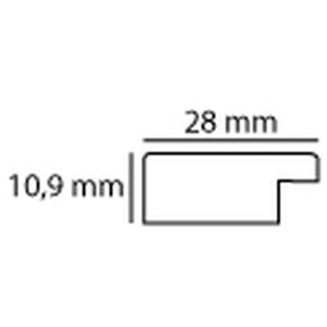 Henzo Bilderrahmen Silverline 10x15 cm bis 40x50 cm Silber Kunststoff Glas