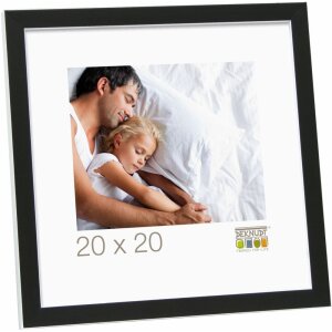 Rama foto din lemn neagră albă S43AL, pentru imagini până la 30x40 cm