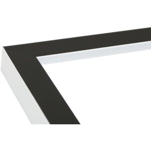 Rama foto din lemn neagră albă S43AL, pentru imagini până la 30x40 cm