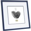 Rama foto din lemn S43AM albastru cu passepartout dublu