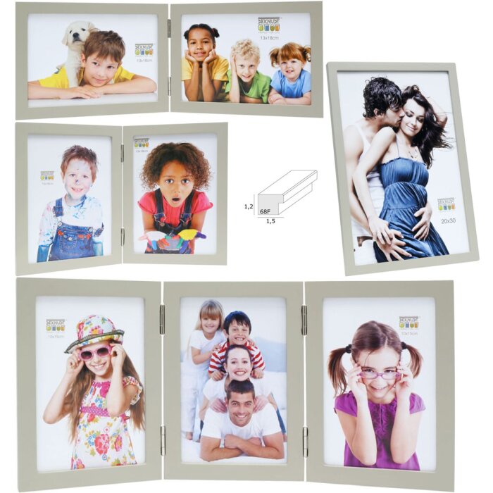 Ramă foto Deknudt gri lemn, sticlă normală, diverse dimensiuni