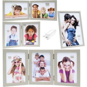 Deknudt Bilderrahmen grau Holz S68FV Normalglas...