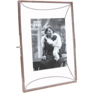 Ramă foto Deknudt S68PB cu suport metalic curbat, cupru, negru, argint