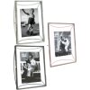 Ramă foto Deknudt S68PB cu suport metalic curbat, cupru, negru, argint