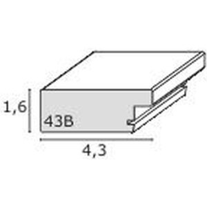 Rama foto din lemn cu profil argintiu antic S43BD, 4,4 cm