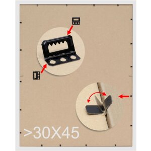 Rama foto din lemn cu profil argintiu antic S43BD, 4,4 cm