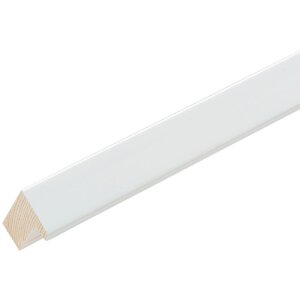 Ramă foto albă din lemn masiv S43DL, pentru imagini până la 40x60 cm