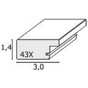 Rama foto bej lemn S43XF – rustică, cu sticlă transparentă și mată