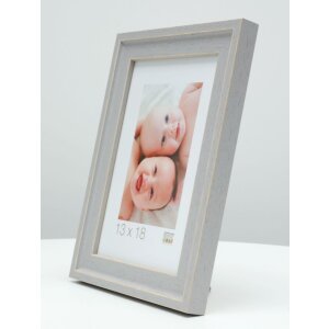 Ramă foto din lemn gri deschis S45ES, pentru fotografii până la 40x60 cm