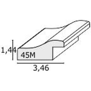 Rama foto albă din plastic S45MF1, cu formă ondulată în stil lemn