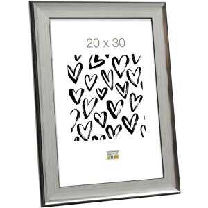 Ramă foto Deknudt S45ND1 din plastic argintiu 30x40 cm