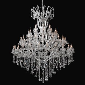 LumiLamp 5LL-CR56 Kronleuchter 60-flammig Eisen Glas...