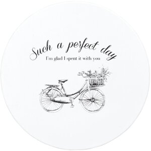 Clayre & Eef Tafel + 2x Stuhl 5Y0192 Ø 60x70 cm weiß 2x Ø 40x40x92 cm weiß