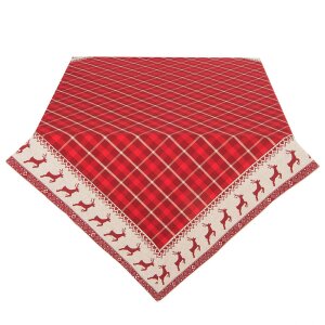 Tischdecke Clayre & Eef NOC01 100x100 cm rot