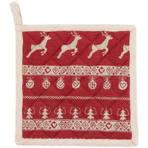 Topflappen Clayre & Eef NOC45-2 20x20 cm rot