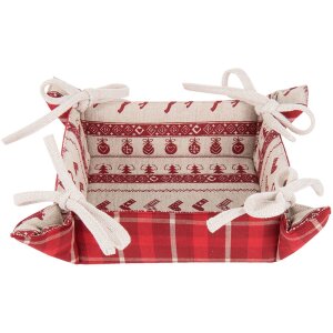 Brotkörbchen Clayre & Eef NOC47 35x35x8 cm rot