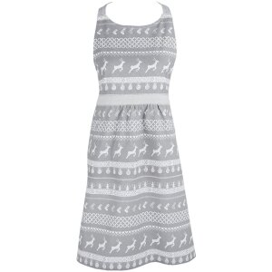 Schürze Clayre & Eef NOG41A 70x85 cm grau