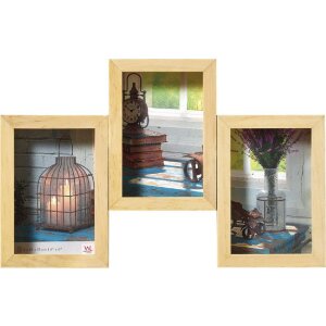 Walther Galerierahmen Rustic 3 Fotos 10x15 cm natur