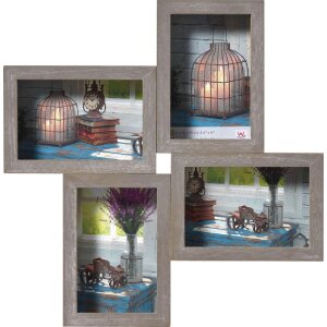 Walther Galerierahmen Rustic 4 Fotos 10x15 cm grau