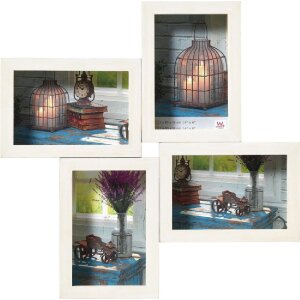 Walther Galerierahmen Rustic 4 Fotos 10x15 cm weiß...
