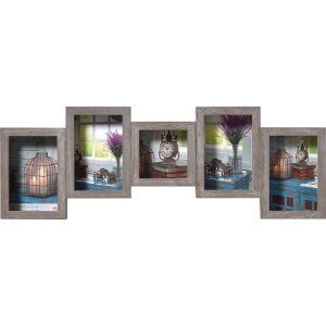 Walther Galerierahmen Rustic 4 Fotos 10x15 cm und 10x10...