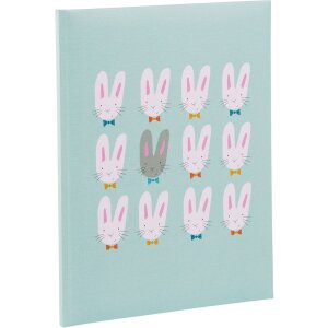 Goldbuch Babytagebuch Cute Bunnies Blue 21x28 cm 44 illustrierte Seiten