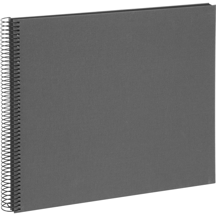 Goldbuch Spiralalbum Bella Vista grau 35x30 cm 40 schwarze Seiten