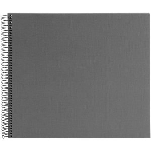 Goldbuch Spiralalbum Bella Vista grau 35x30 cm 40 schwarze Seiten