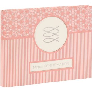 Goldbuch Fotobuch Konfirmation Mandala koralle, 24,5 x 19,5 cm, weiß