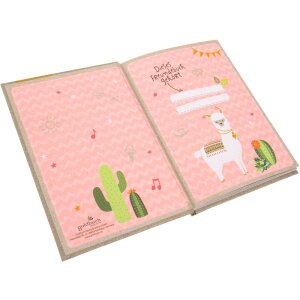 Goldbuch Freundebuch HAPPYlife Lama 15x21 cm 88 Seiten Kunstdruckeinband