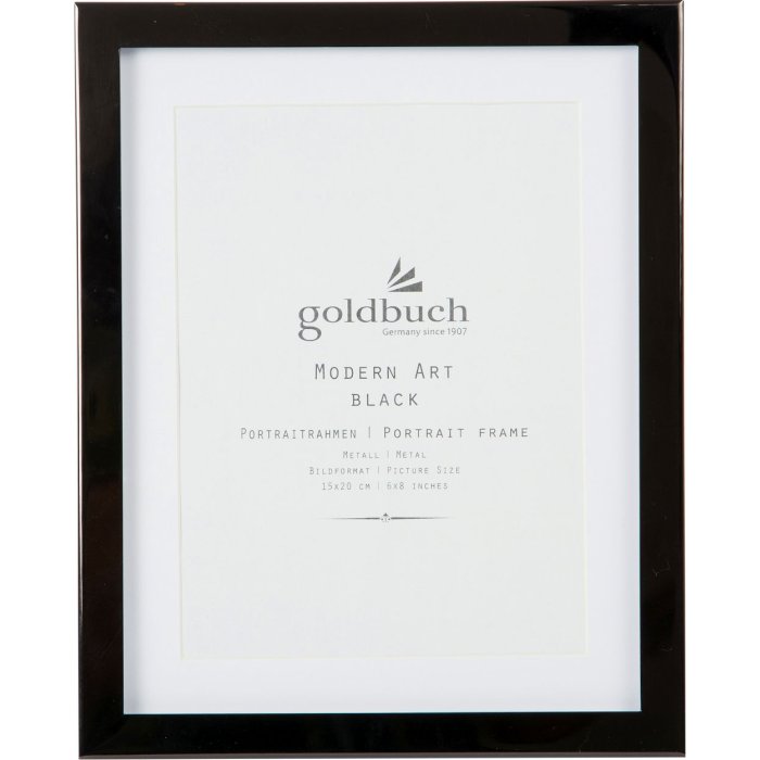Goldbuch Metall-Fotorahmen Modern Art 15x20 cm schwarz glänzend