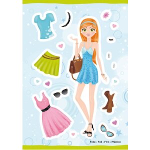 Herma MAGIC Sticker Pretty Girl Folie, rosa, 1 Blatt mit...