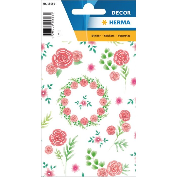 Herma DECOR Blumensticker Beautiful Rose beglimmert