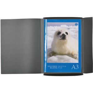 Herma Sammelmappe A3 PP transluzent schwarz