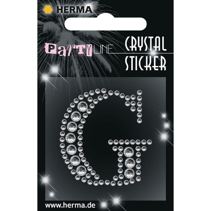 Herma FASHIONLine Crystal Sticker Buchstabe G silber 83x0 mm