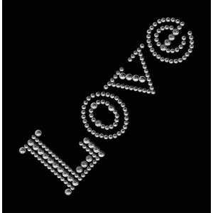 Herma FASHIONLine Crystal Sticker Love, Weiß, 53 x...