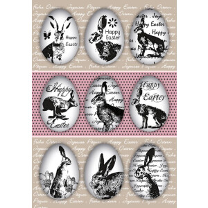 Herma DECOR Sticker Happy Easter Eierhasen, Farbe:...