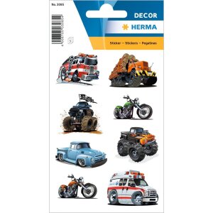 Herma DECOR Sticker American Cars, 3 Blatt mit 24...
