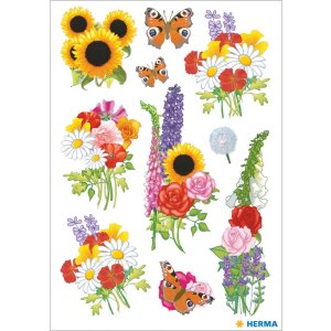 Herma DECOR Sticker Moderne Blumen, weiß, 30...