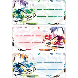 Herma VARIO Schuletiketten Chucks 76x35 mm Weiß 9...