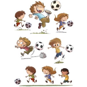 HERMA DECOR Sticker Fussballfreunde, 3 Blatt mit 27 Sticker