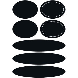 Herma HOME Tafeletiketten Oval, Farbe: Weiß,...